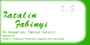 katalin fabinyi business card